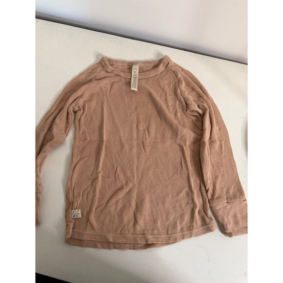 Kids Childhoods Beige Modal Ribbed Knit Pajama Set 3T - Picture 1 of 7